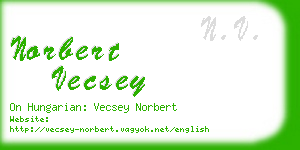 norbert vecsey business card
